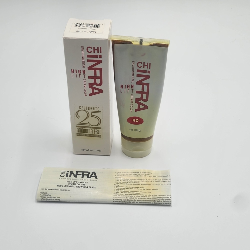 CHI Infra Environmental High Lift Cream Color RO 4 oz Red Orange New Bold Fierce